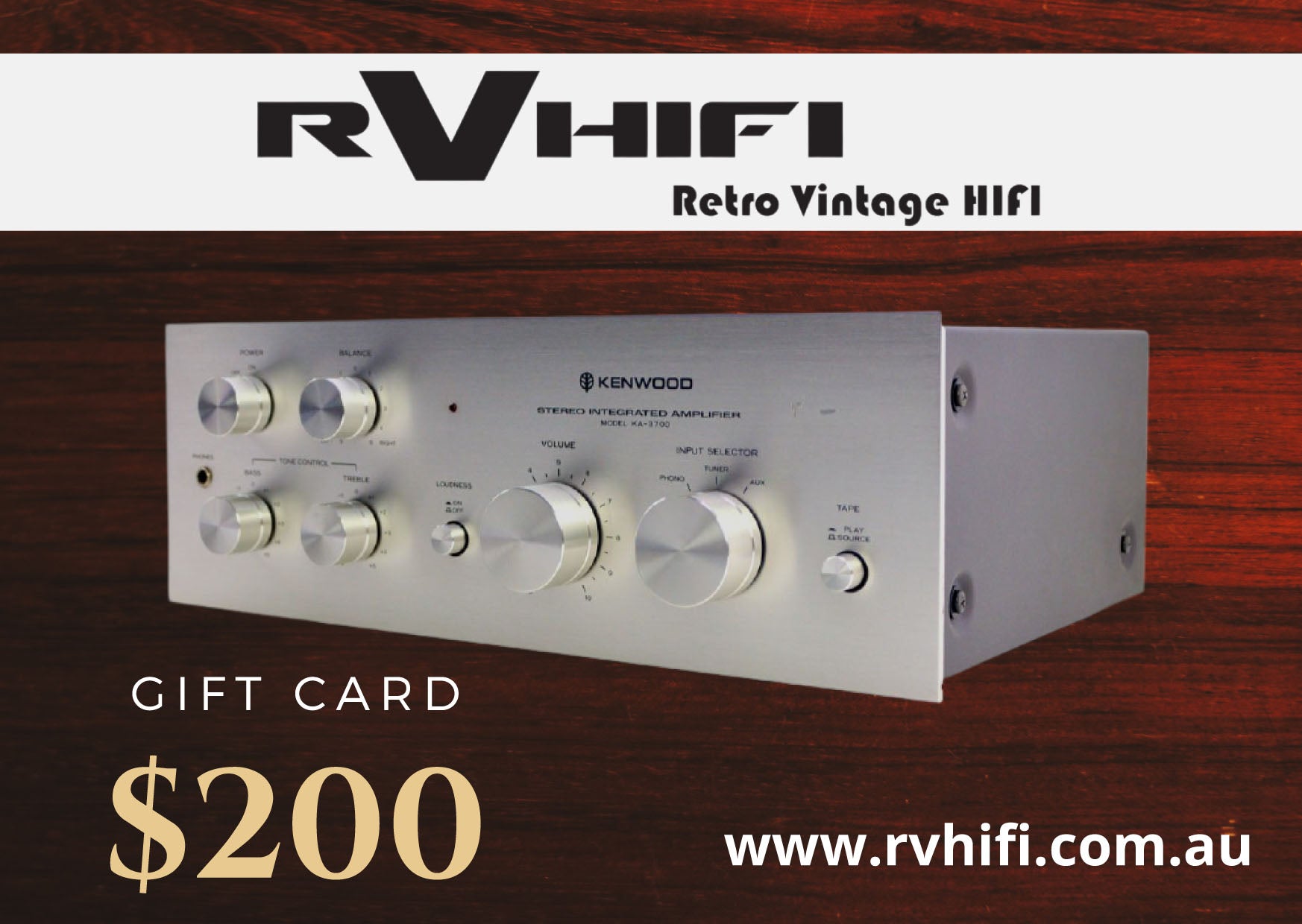 RV Hi Fi Gift Card - Choose your amount