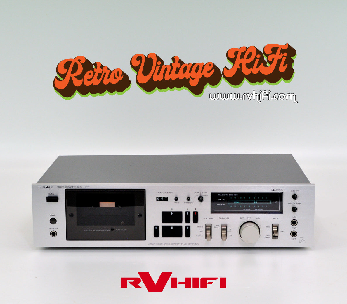 Luxman K-117 Stereo Cassette Deck Quality Restored by RV HI FI