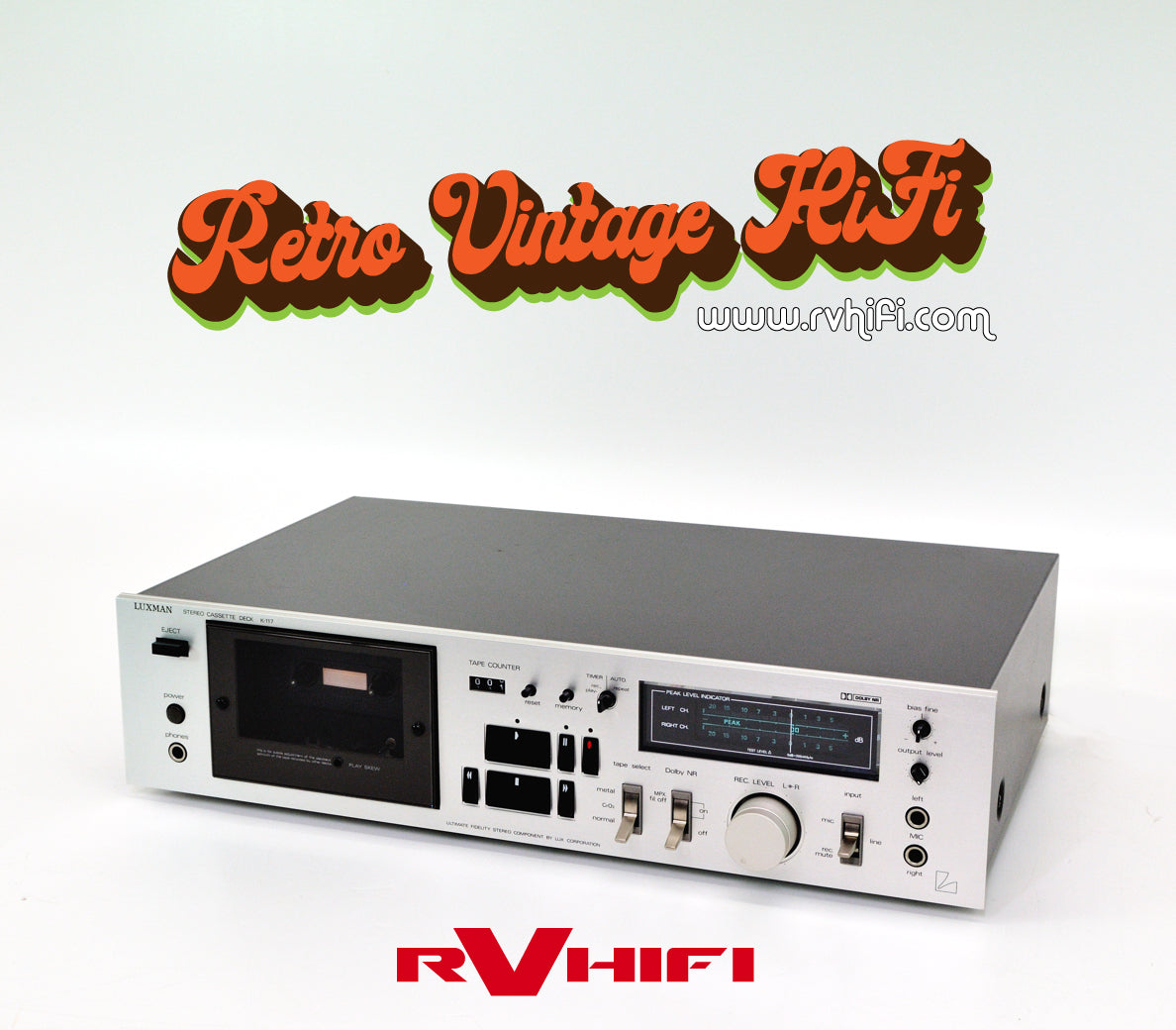 Luxman K-117 Stereo Cassette Deck Quality Restored by RV HI FI